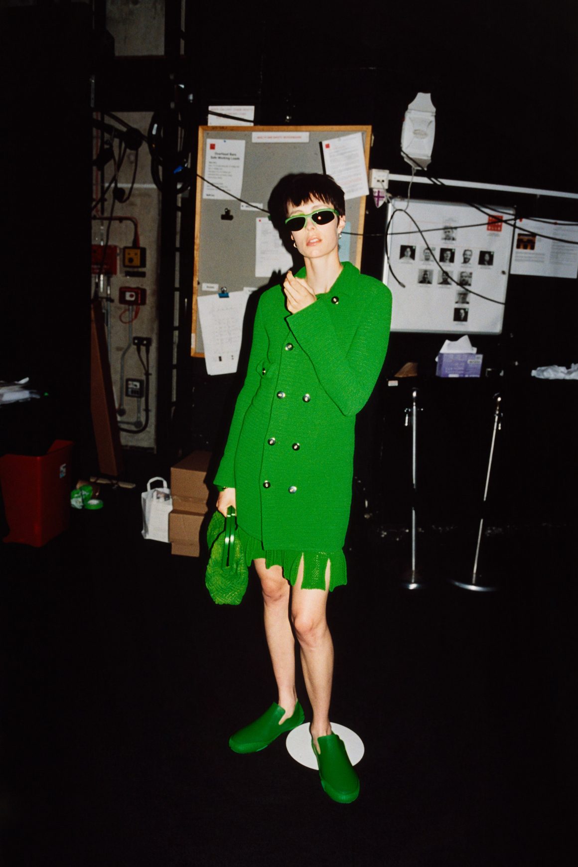Le total look vert vu par Bottega Veneta