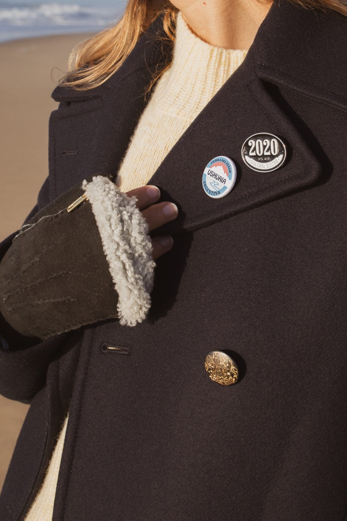 Le manteau Alida en laine feutrée de Golden Goose