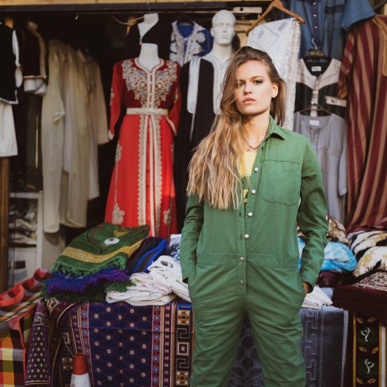 Verte d’envie en combi Margaux Lonnberg x Jane de Boy