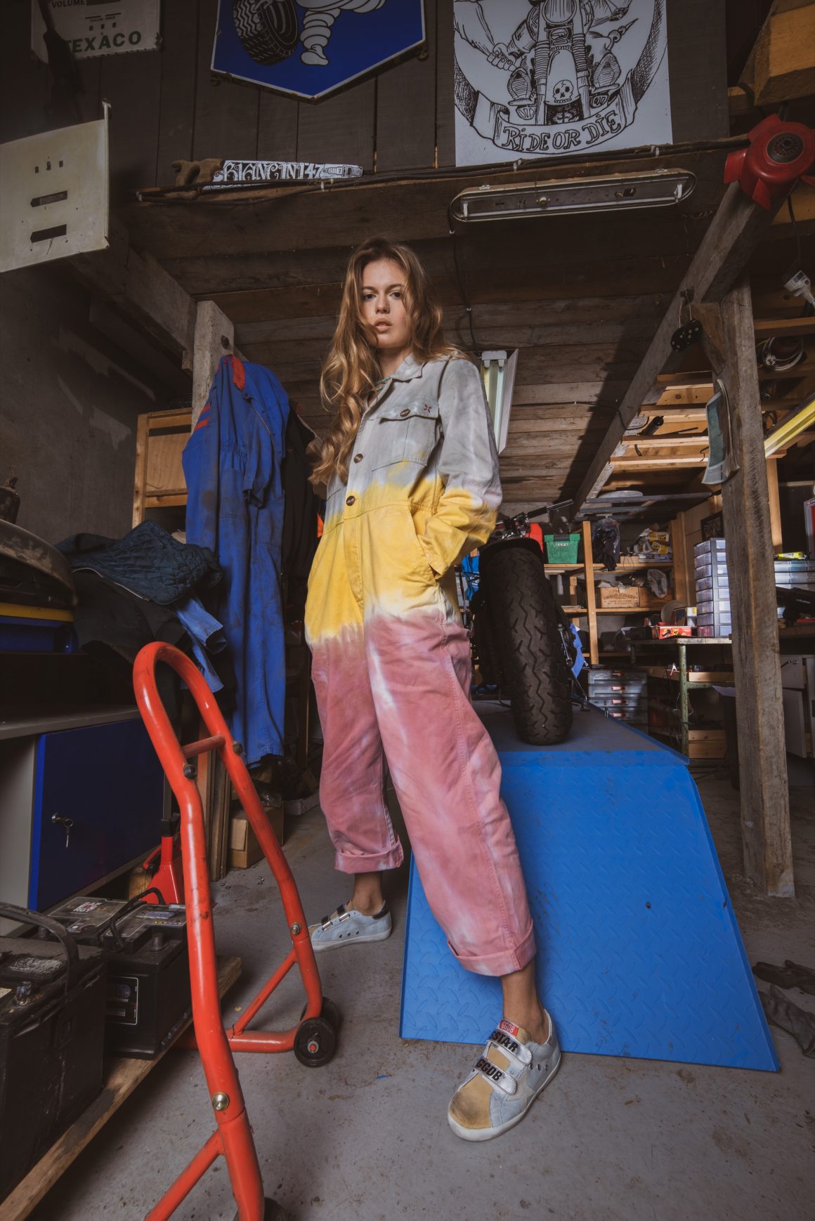 Combinaison Love and Let Dye et baskets Golden Goose