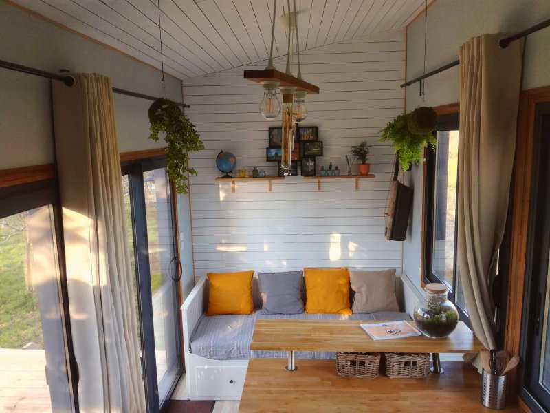 Intérieur de la Tiny House Lumen