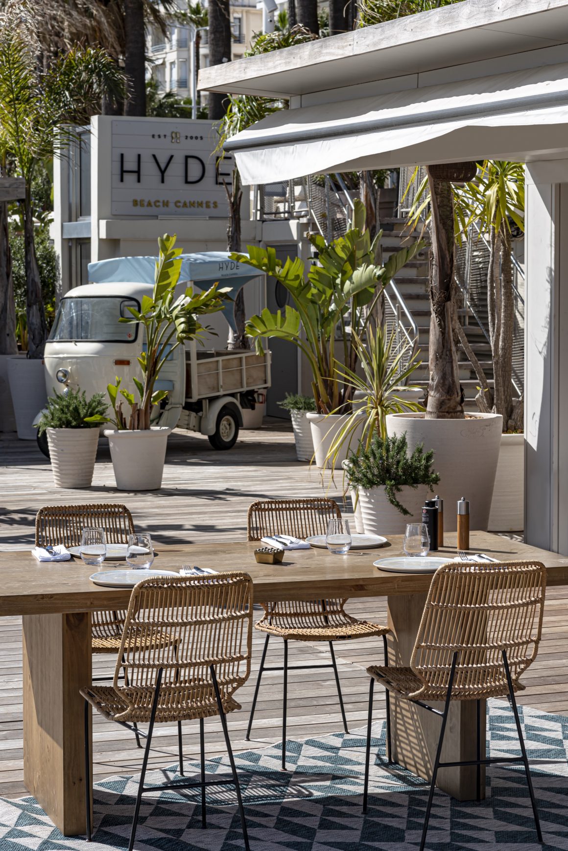 Terrasse du Hyde Beach à Cannes