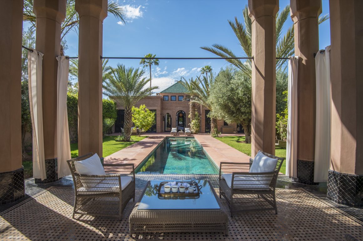 La piscine privée de la villa du Selman Marrakech