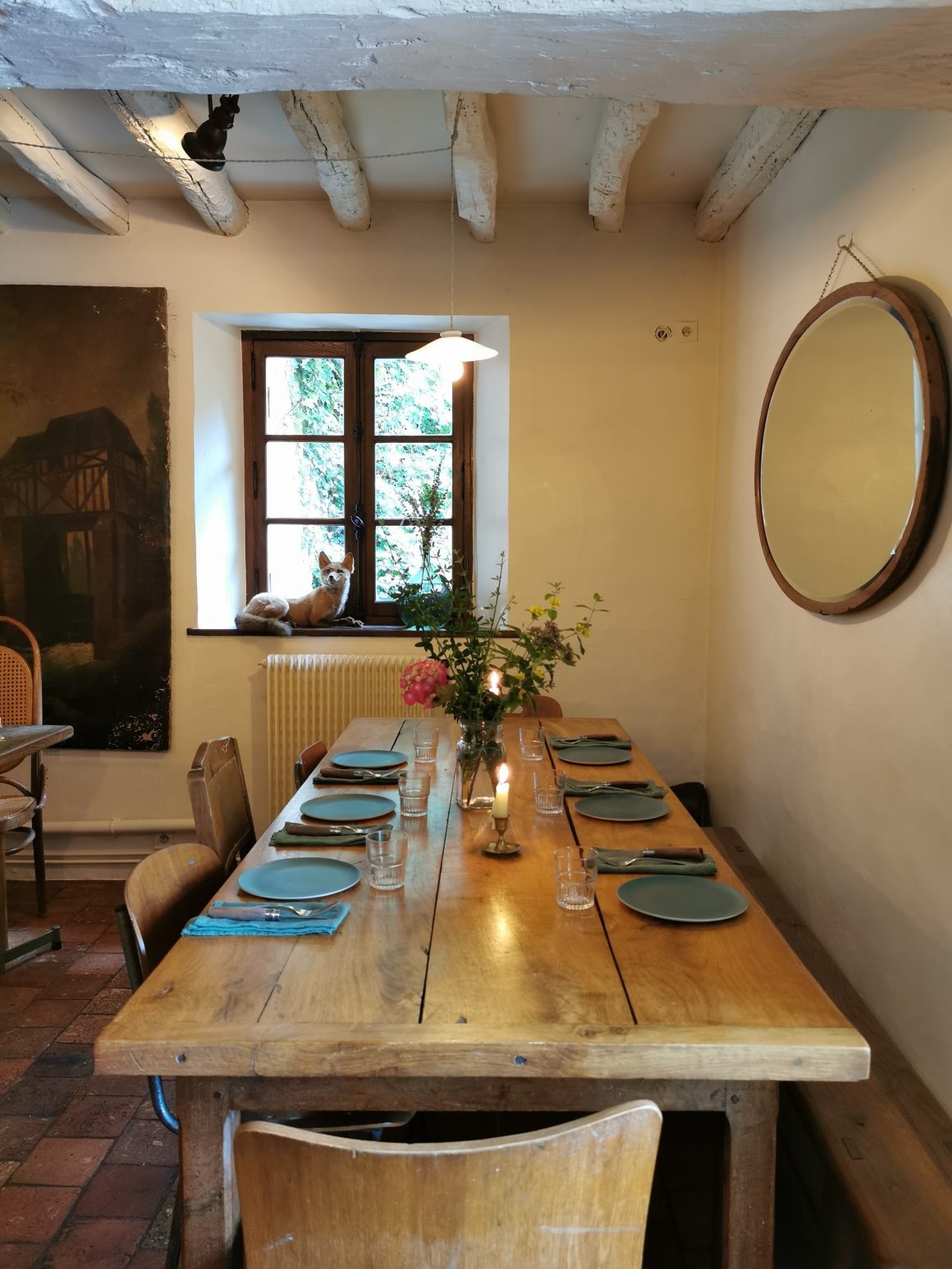 La table d'hôte du restaurant D’une île