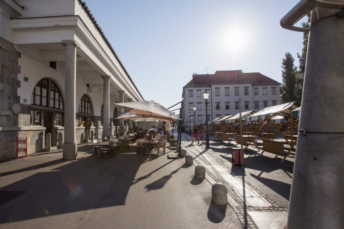 Terrasse de Moji Struklji à Ljubjana