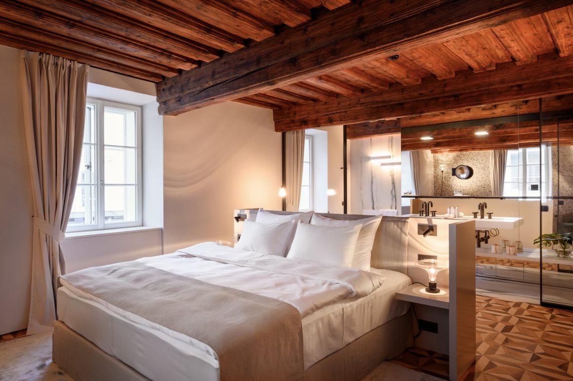 Chambre de l'hôtel Zlata ladjica à Ljubjana