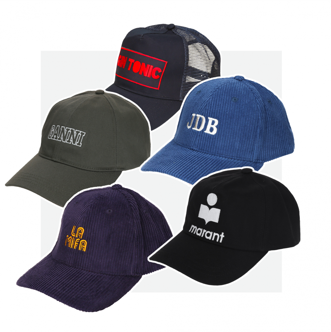 Sélection de casquettes à retrouver chez Jane de Boy