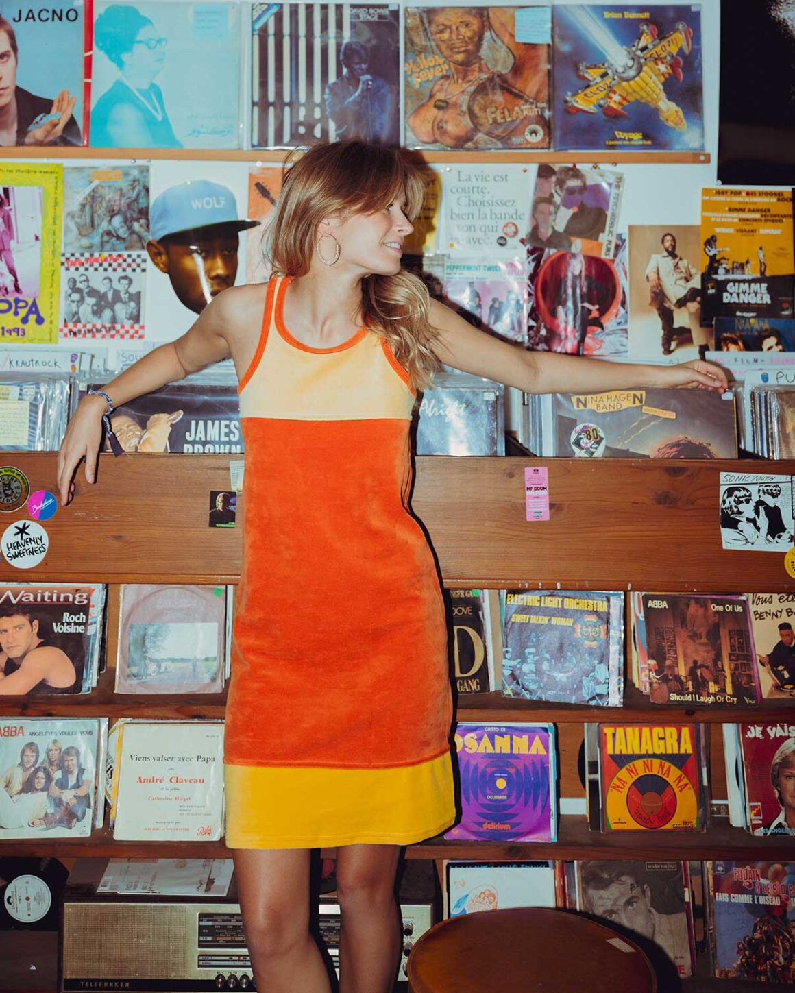 Robe éponge orange Ma Petite Plage